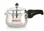 NIRLON Induction and Gas Stove Compatible Outer Lid Belly Triply Stainless Steel Pressure Cooker (2 Liters)