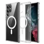 LIRAMARK Magnetic Protective Clear Case Compatible with Magsafe for Samsung Galaxy S23 Ultra (Transparent)