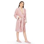 Rangoli Cotton Prima Dream Lace Large Bathrobe Female Purple Set of 1 With Slippers