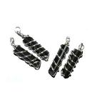 Astroghar Black Tourmaline Alloy Black Pendant For Men And Women (Pack Of 4)