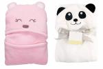 My NewBorn Baby Pink Meow and White Panda Wrapper (0-3 M)