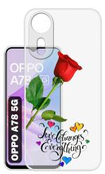 Snazzy Transparent Silicon Shock Proof Back Cover for Oppo A78 5G