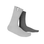 KUE Graduated Compression Socks For Women & Men | Improved Blood Circulation, Pain Relief,Socks for Running, Sports, Football, Daily Use | Crew Length Formal Daily use Socks (Pack Of 2: Black & Grey S/M)