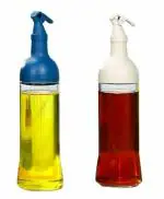 CLARITZ GLASSWARE OIL DISPENSER ROUND Olive Oil Bottle For Kitchen No-Drip Glass Cooking