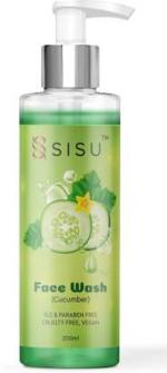 SISU Cucumber Facewash for Tan Removal, Dead Skin Cell Removal Face Wash (200 ml)