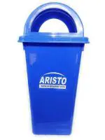 Aristo Blue Plastic Open-Top Square Garbage Dustbin 80 L