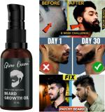 GLOW OCEAN - GLOW EVERYDAY 10X More Beard Growth Formula -For Faster &amp Patches Fill Beard Hair Oil (35 ml)