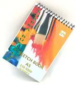 SHARMA BUSINESS Artists Sketch Pad Wiro Bound A5 Size Pack of 1, for Drawing, Painting and Sketching Size Small 21x15 cm 150 GSM Thick Paper