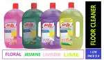 GOGO Floor cleaner 1 Ltr. Pack ( Fresh Floral, Jasmin, Lavender, Lime)