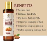 KHADI ORGANIC Sweet Almond Hair oil | Deep Nourishment |Hydrating|Organic oil 100ML