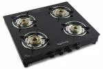 Lifelong LLGS44 Glass Top Gas Stove, 4 Burner Gas Stove, Black (ISI Certified, High Efficiency Burners, 5 years warranty)