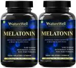 Naturewell Melatonin 5 Mg Tablets With Tagara 125Mg Sleeping Aid Pills, 60 Capsules Each (Pack Of 2)