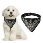 Sage Square Adjustable Scarf Cum Bandana Cum Neckerchief Collar Cum Neck Tie For Puppy Cat Kitten (Black)