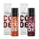Wild Stone CODE Copper and Iridium No Gas Long Lasting Body Perfume for Men 120ml (Pack of 2)