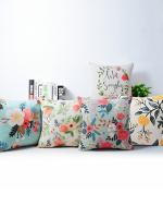 Elementary Fine Polyester Floral Theme Cushion Covers Pack of 5 - Multicolor (12 x 12 inches)