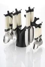 Bright Cute Multicolor Tree Stainless Steel Cutlery Set (24 pcs)