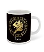 Whats Your Kick Zodiac Theme Leo With Background Designed Printed White Ceramic Coffee Mug and Tea Mug 325 ml