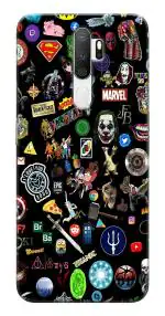MobiEra Oppo A5 2020 Doodle 2 Design Plastic Hard Case Cover