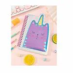 KALRA MAGIC Cartoon Charter Kids | Glitter Notebook Dairy | A5 Size Dairy | Water Glitter Pen | Giltter Free Pen |(Cat)