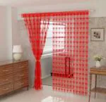 Rylie Cotton Net Heart Shape Door Curtain 4 Into 7 Feet ( Pack Of 2 )