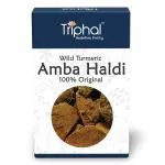 TRIPHAL Amba Haldi (800g) - Whole (Sabut) Form - Original Edible Grade Wild Turmeric / Aami Haldi / Mango Ginger