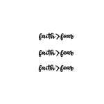 SIMPLY INKED Faith > Fear Temporary Tattoo, Letter Tattoo for all (Faith > Fear Tattoo)