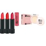 FS ForSure Compact Powder with Primer Effect & Forfor Matte Lipstick (Pack of 4) Multicolor