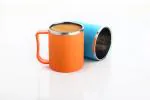 Leadder Kitchenware Multicolor Double Wall Insulated Steel Plastic Coffee Mug 200 ml (2 pcs)