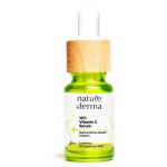 Nature Derma 10% Vitamin C Serum with Natural Biome-BoostTM To Reduce Wrinkles, Acne Marks & Dark Spots | Use For Brighter, Healthier & Strengthened Skin | 30ml | Dermatologically Tested