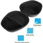 StealODeal Black Nylon Fiber Zipper Headphone Case