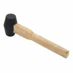 Lovely 1.75 Inch Diameter Rubber Mallet / Hammer With Wooden Handle For Soft Impact