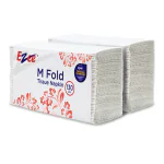 Ezee M Fold White Tissue Paper Napkins 260 pcs (Pack of 2)