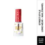 STREET STYLE Long Wear Quick Drying 7Free Formula Nail Enamel 100% Vegan & Cruelty Free 12 ML Happy Nails