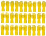 HENIK Yellow Wet And Dry Glove Set (Pack Of 30)