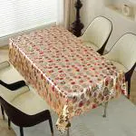Dakshya Industries Flower Design 6 Seater Without Lace Dining Table Cover| Table Cover |Waterproof & Heat Resistant,Polyvinyl Chloride (PVC),Rectangular,( Pack of - 1 ) Part-5