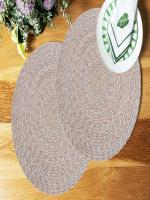 POLYESTER ROUND PLACEMAT - DINNING TABLE MAT- PACK OF 2