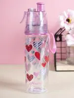Market 99 Pink 500Ml Transparent Plastic Water Bottles