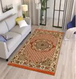 FURNISHING HUT Heavy Fabric Carpets for Living Room 5x7 feet, Hall, Living - Room, Drowing Room, Turkish Print Yoga Hall Designer Cotton Carpet - |60