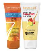 Aryanveda Sunscreen Spf 40 PA+++ UV With Tanend Face Wash For Fairness & Tan Removal 120g each