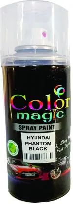 COLORMAGIC HYUNDAI CAR PHANTOM BLACK SPRAY PAINT FOR VERNA,XCENT,i20,i10,CRETA PHANTOM BLACK Spray Paint 200 ml (Pack of 1)