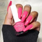 Indie Nails Strawberry Shots Vegan, Quick Dry, Long Lasting, Gloss Finish, Toxin 12 Free Formula Nail Lacquer, Pink Nail Polish, Barbie Pink, Neon Pink Nail Enamel 5ml