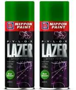 Nippon Paint Pylox Lazer Bus Green Spray Paint 400 ml  (Pack of 2)