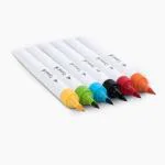 Camlin Fine Point Brush Pen (6, Multicolor)