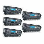 ProDot (PRO H-2612A Laser Toner Cartridge for HP Q2612A & Canon CRG 303/703/FX-9/FX-10 Compatible with HP Laserjet 1010-1020, 3015-3055, M1319f MFP & Canon LBP 3000, L160 IC,4600 Series (Pack of 5)