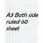 ECLET White A3 Both Side Ruled Project Sheets (Pack of 60)