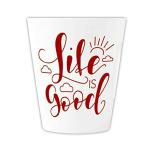 Mug Morning Life is Good Cone Mug Morning Positive Quotation Printed On Conical Mug (White Conical 360ml Ceramic)