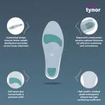 Tynor Insole Full Silicone, White, Large, Pack of 2