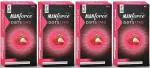 MANFORCE Extra Dotted Litchi Flavoured Condoms, 10 Pcs x Pack of 4