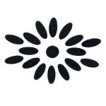 Comet Busters Handcrafted Black Oval Velvet Bindis (BIN1872) (11 mm) Pack of 1