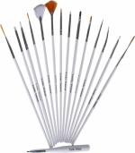 Looks United 15pcs Nail Art Design Dotting Painting Drawing UV Polish Brush Pen Tools Set Kit (Pack Of 15 Pcs)